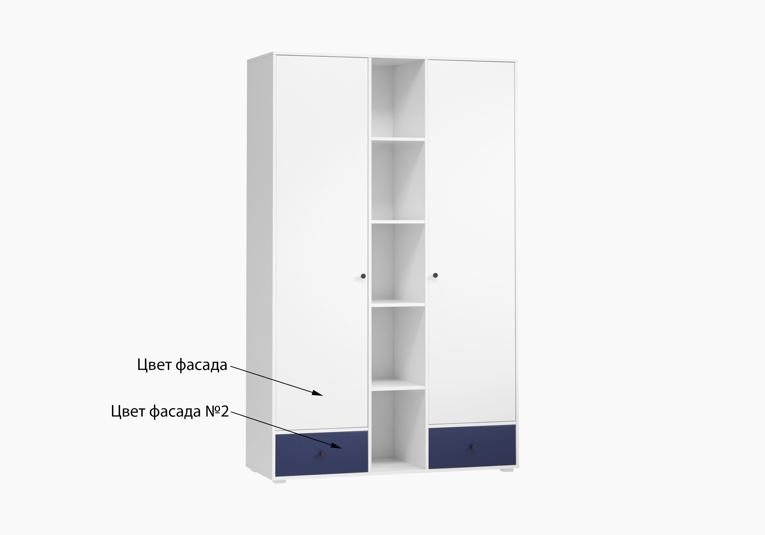 Распашной шкаф Юлара-2.3Н